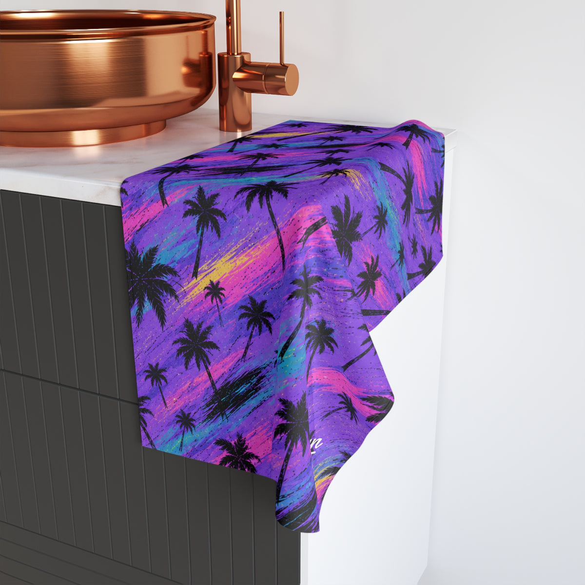 Purple Rain Palms Golf Club Towel | Golf Bogan — product image 4