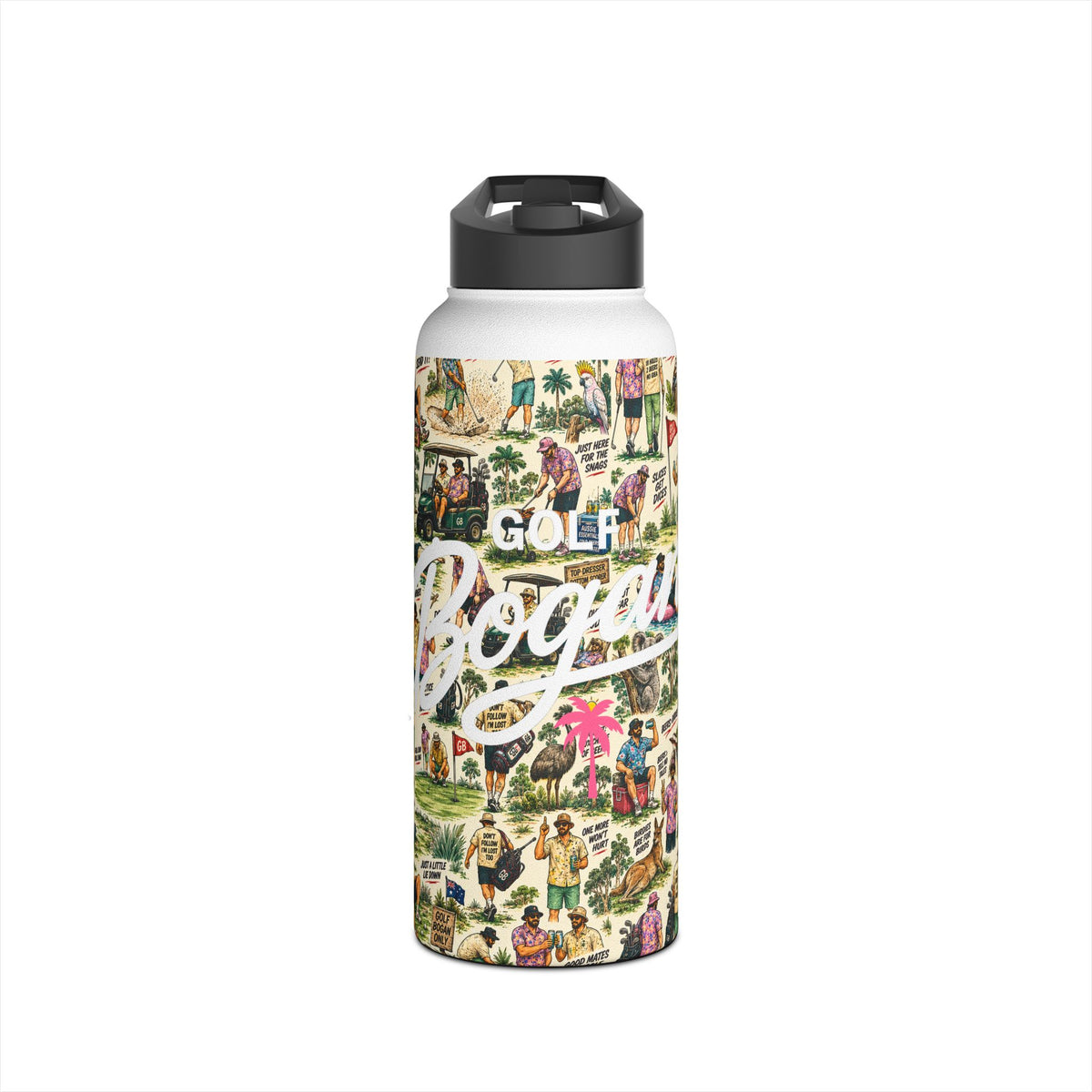 Just Mates Bogan Stainless Steel Water Bottle | Golf Bogan