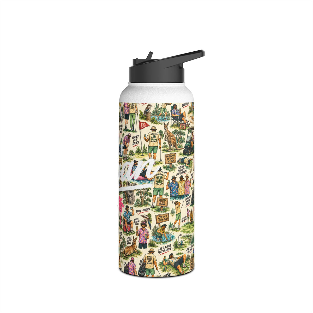 Just Mates Bogan Stainless Steel Water Bottle | Golf Bogan