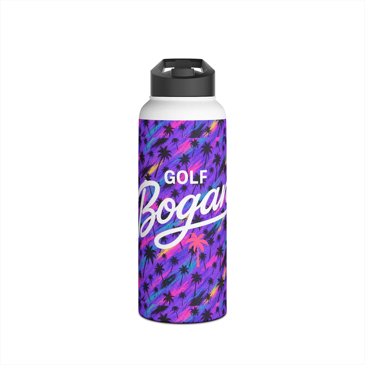 Purple Rain Palms Stainless Steel Water Bottle | Golf Bogan — product image 3