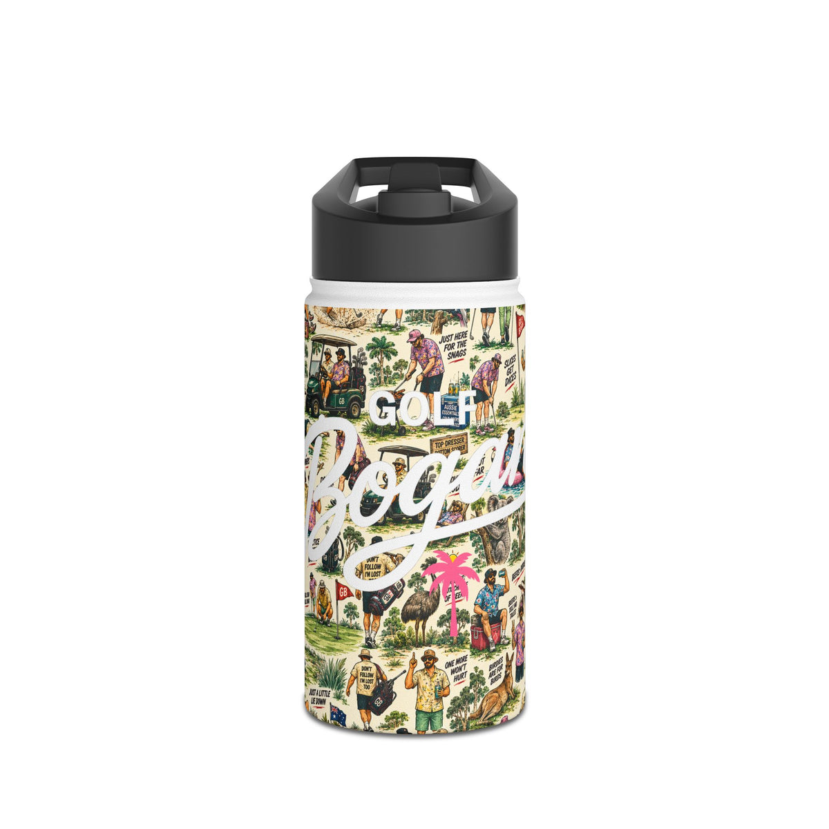 Just Mates Bogan Stainless Steel Water Bottle | Golf Bogan