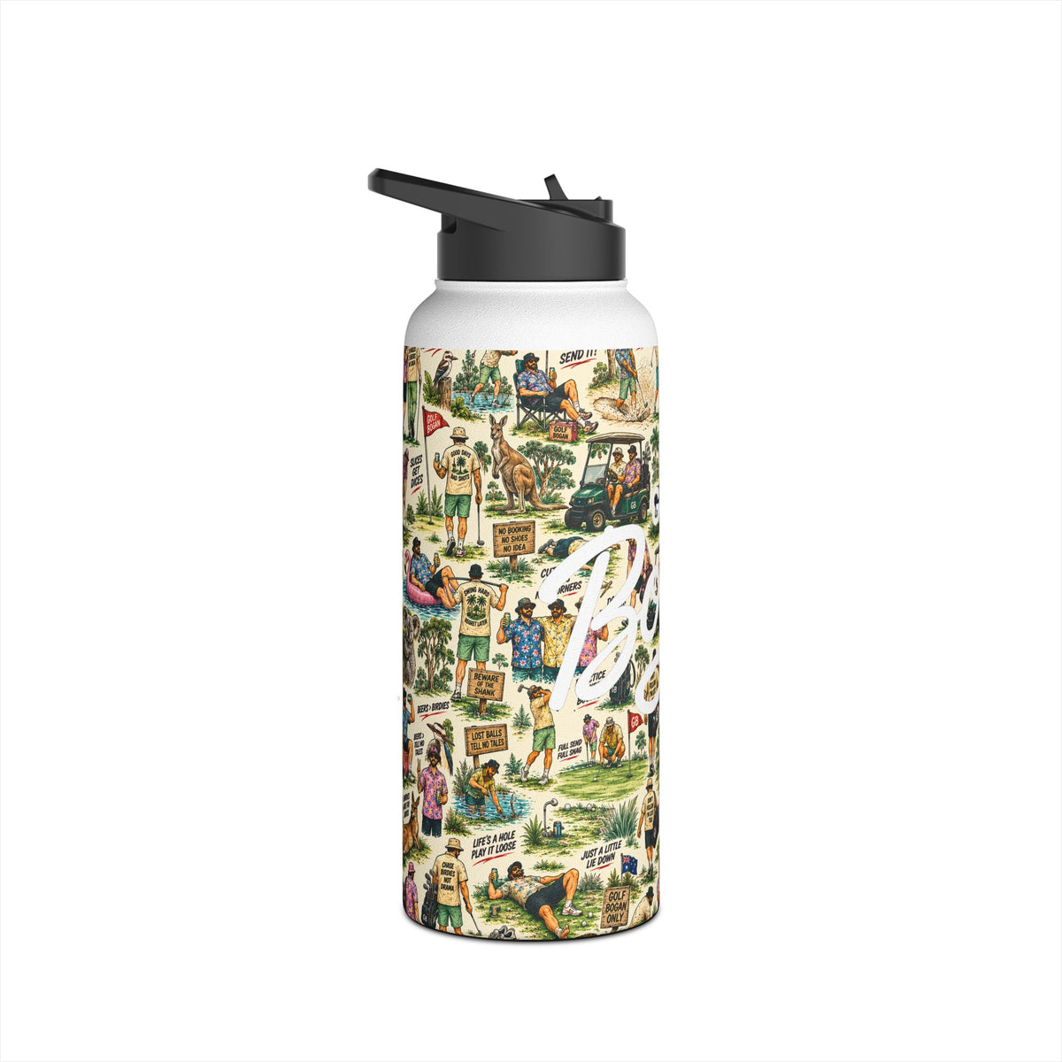 Just Mates Bogan Stainless Steel Water Bottle | Golf Bogan
