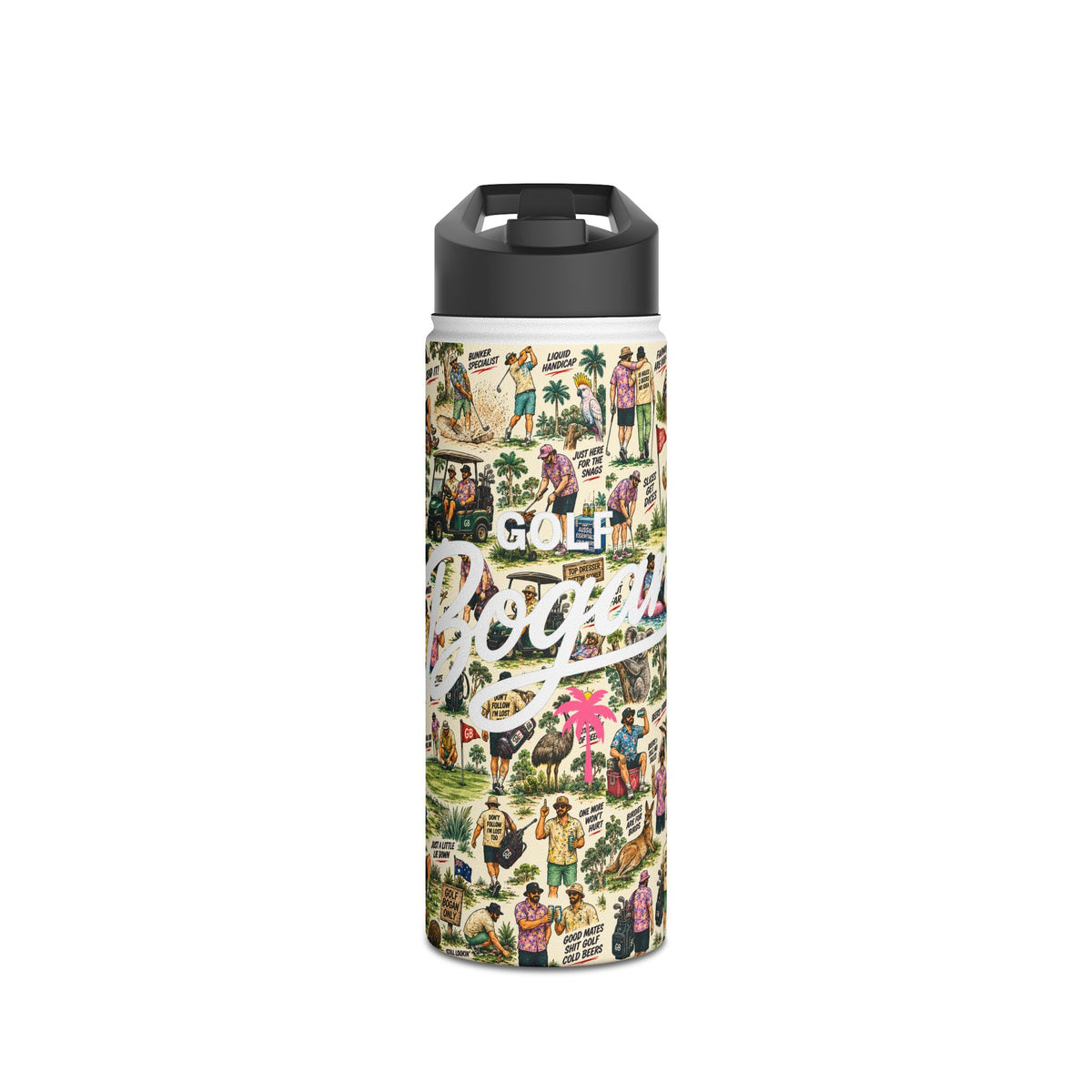 Just Mates Bogan Stainless Steel Water Bottle | Golf Bogan
