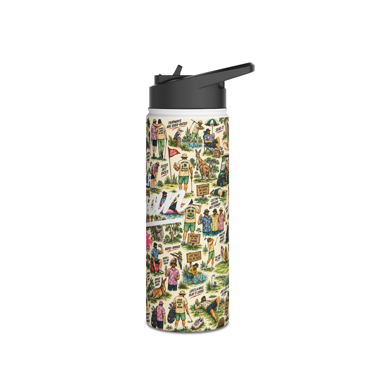 Just Mates Bogan Stainless Steel Water Bottle | Golf Bogan