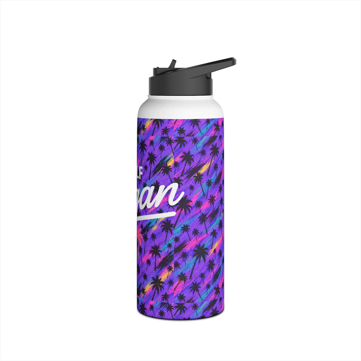 Purple Rain Palms Stainless Steel Water Bottle | Golf Bogan — product image 12