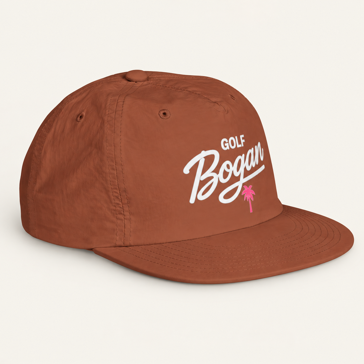 Golf Bogan Surf Cap — Retro Palm Beach Snapback Hat — product image 2