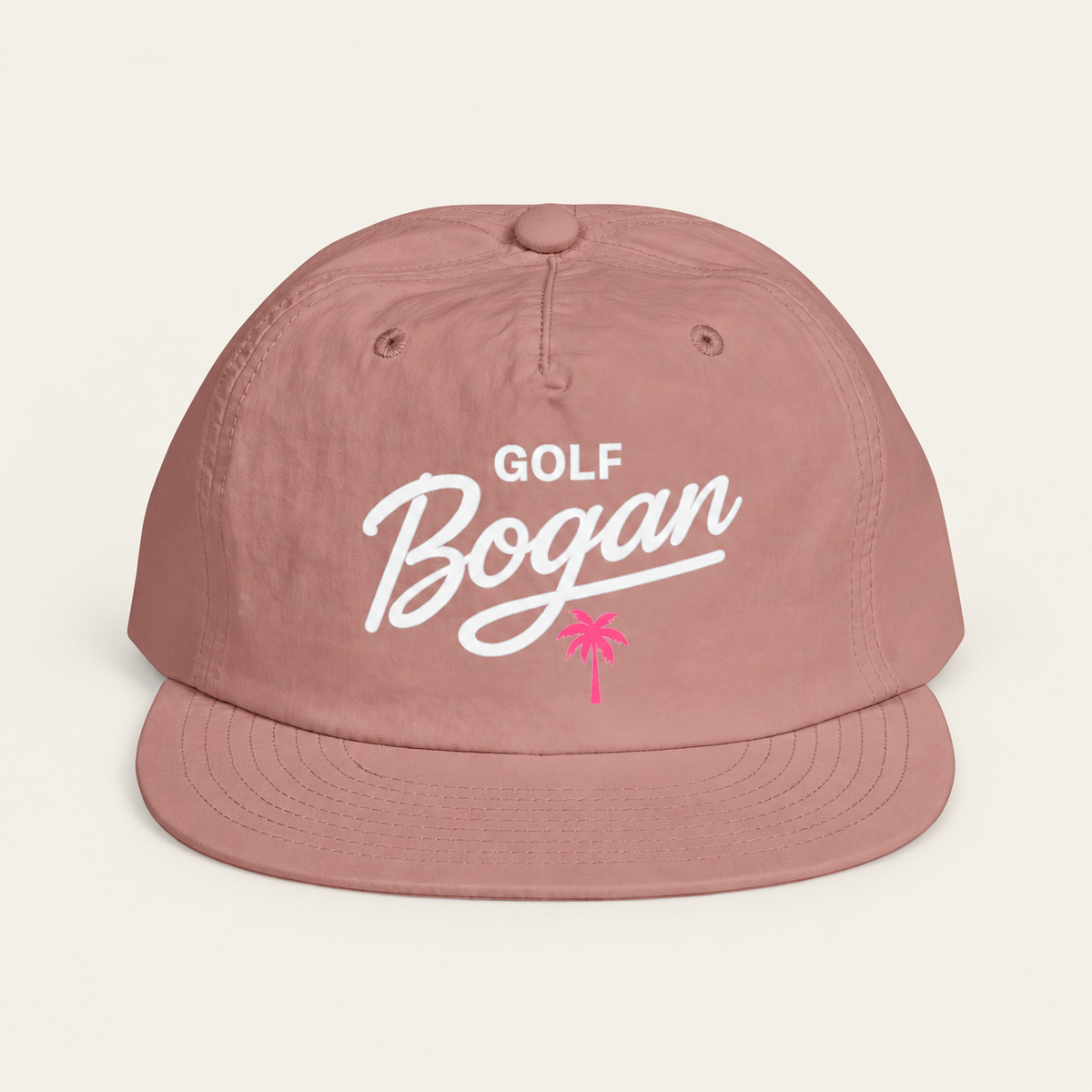 Golf Bogan Surf Cap — Retro Palm Beach Snapback Hat — product image 1