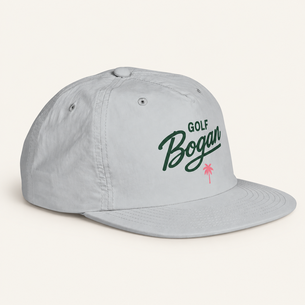 Golf Bogan Surf Cap — Retro Palm Beach Snapback Hat — product image 2